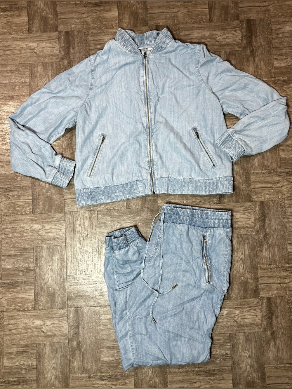 C Est 1946 Relaxed Drawstring Jogger & Lightweight Jacket Top Size Large